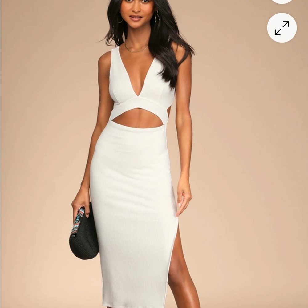 Lulus Elegant White Sleeveless Dress